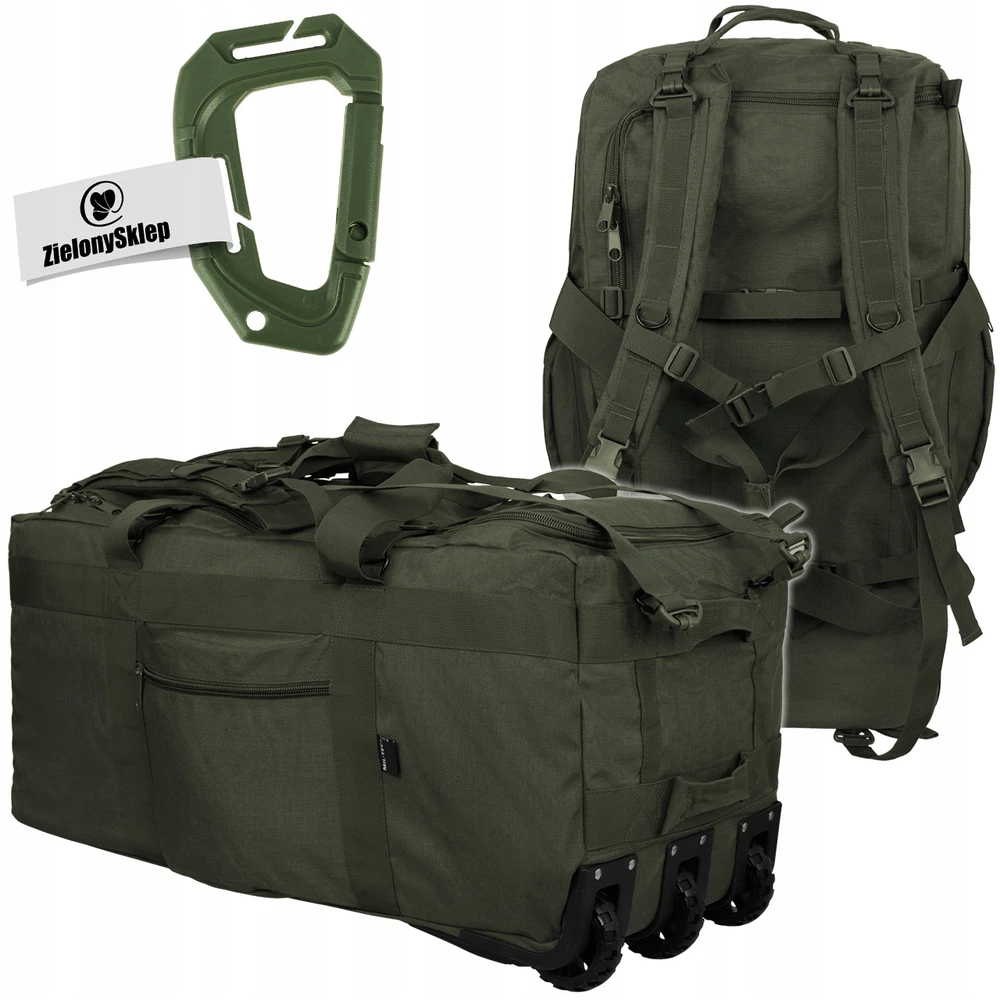 Krepšys ant ratukų Lagaminas Mil-Tec 110l, Olive