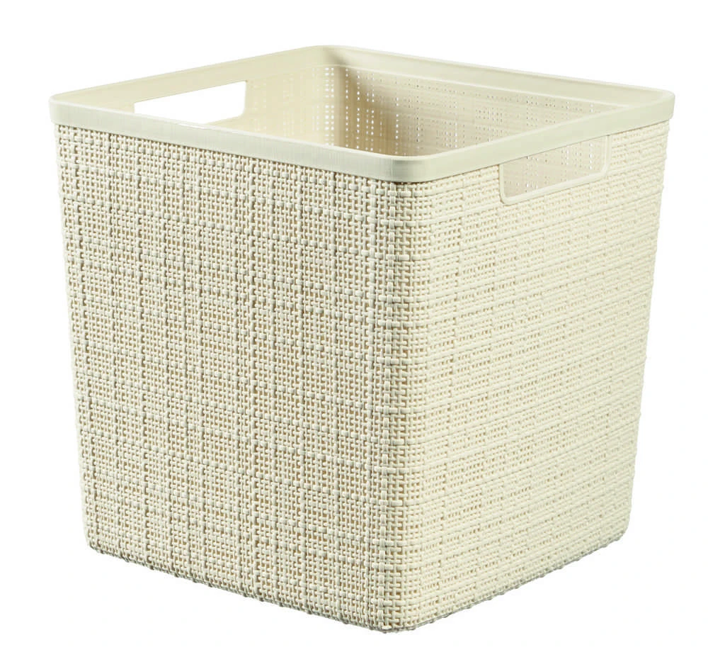 Daiktadėžė CURVER JUTE, 17 l, kreminė, 28×28×27 cm