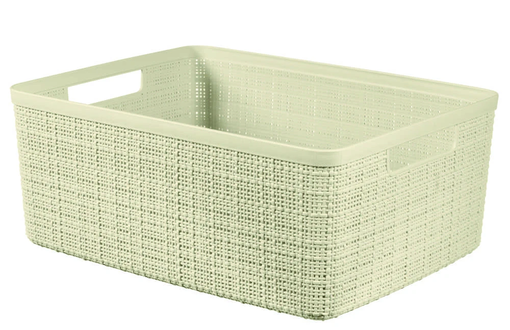 Daiktadėžė CURVER JUTE, 12 l, kreminė, 36×28×15 cm