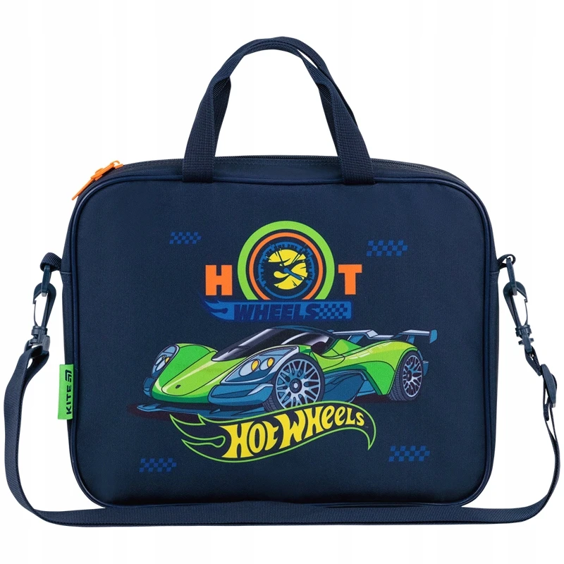 Krepšys na dokumenty dla chłopca teczka su rączką na plastykę Hot Wheels Kite