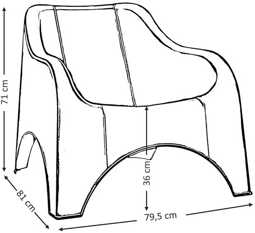 Krėslas Nuvola Progarden 79.5x81x76cm pilkas