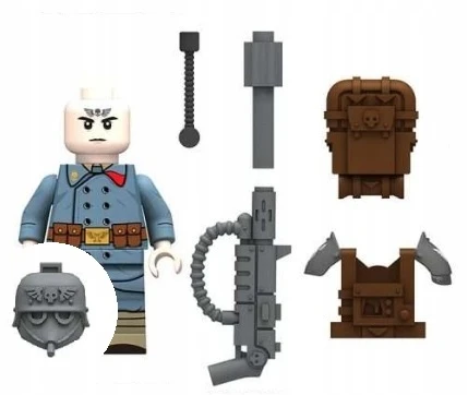 Krieg Meltagun mirties korpusas su WH40K mini figūrėle plytoms