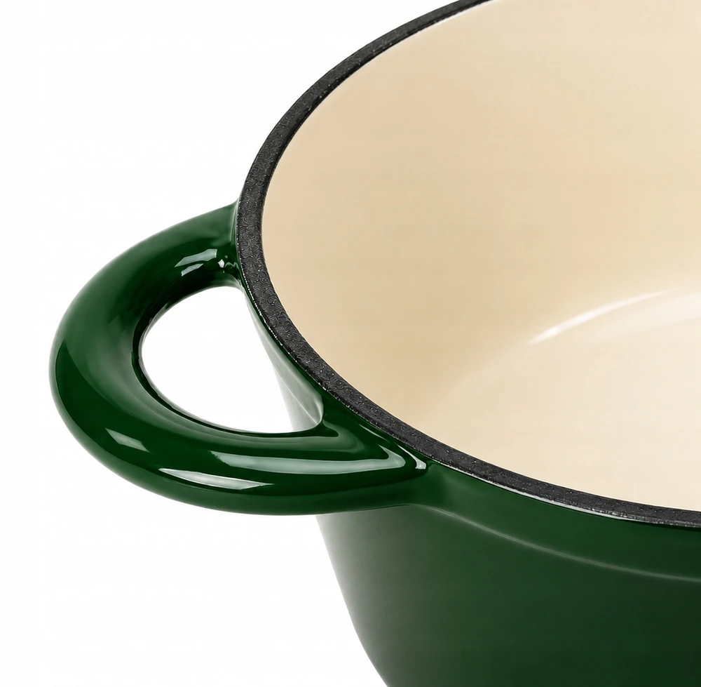 Krisberg Emaliuotas KETUS PUODAS 5,9L Emaliuotas su dangteliu INDUKCINĖ DUJINĖ ORŠINĖ 28cm