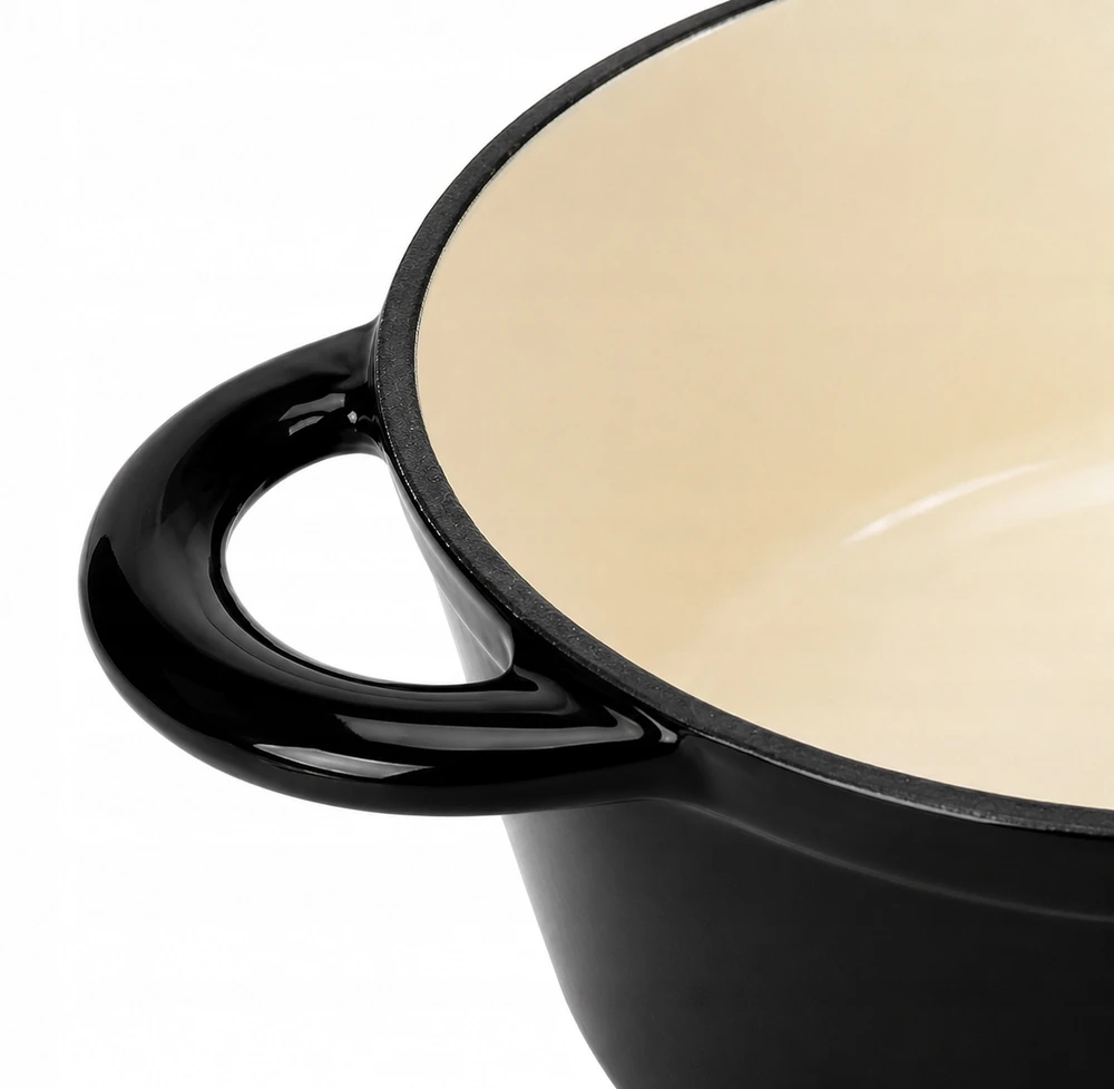 Krisberg Emaliuotas KETUS PUODAS 5,9L Emaliuotas su dangteliu INDUKCINĖ DUJINĖ ORŠINĖ 28cm