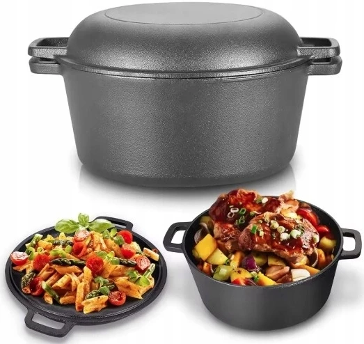 Krisberg Ketaus puodas su dangteliu 26 cm keptuvė Puodas keptuvė 4,5 L DUJŲ INDUKCIJA