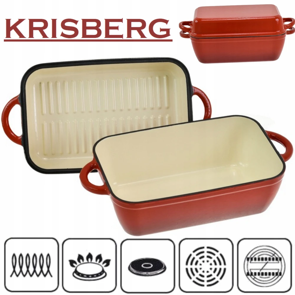 Krisberg Ketaus skrudinimo keptuvė 3,8 Lite, 2 viename