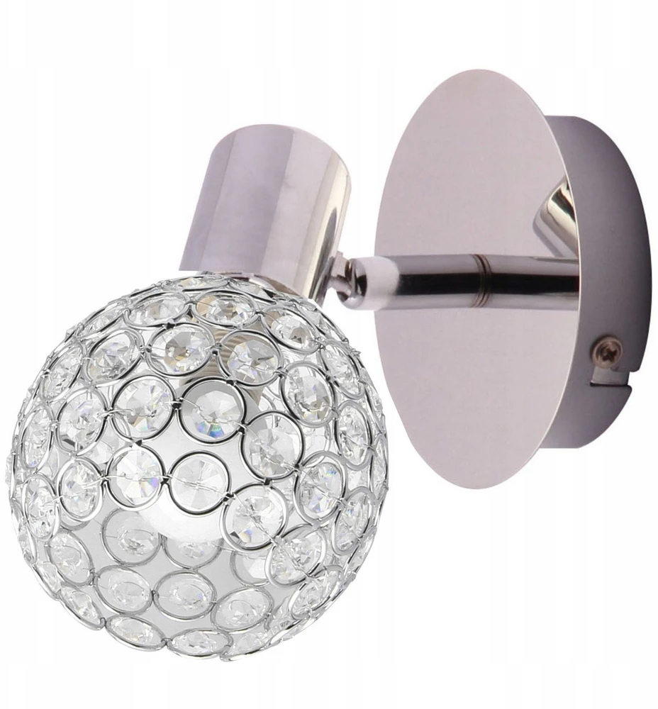 Krislamp LIKWIDACJA - Kinkiet KLARA 3 belka chrom kryształki E14 sidabrinė