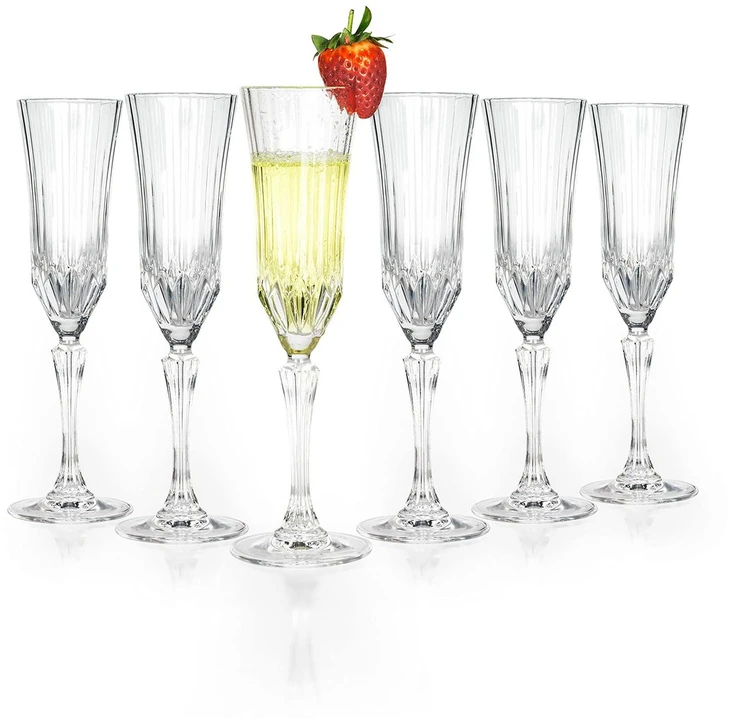 Krištolinės šampano taurės RCR MELODIA FLUTE GOBLET, 160 ml, 6 vnt.