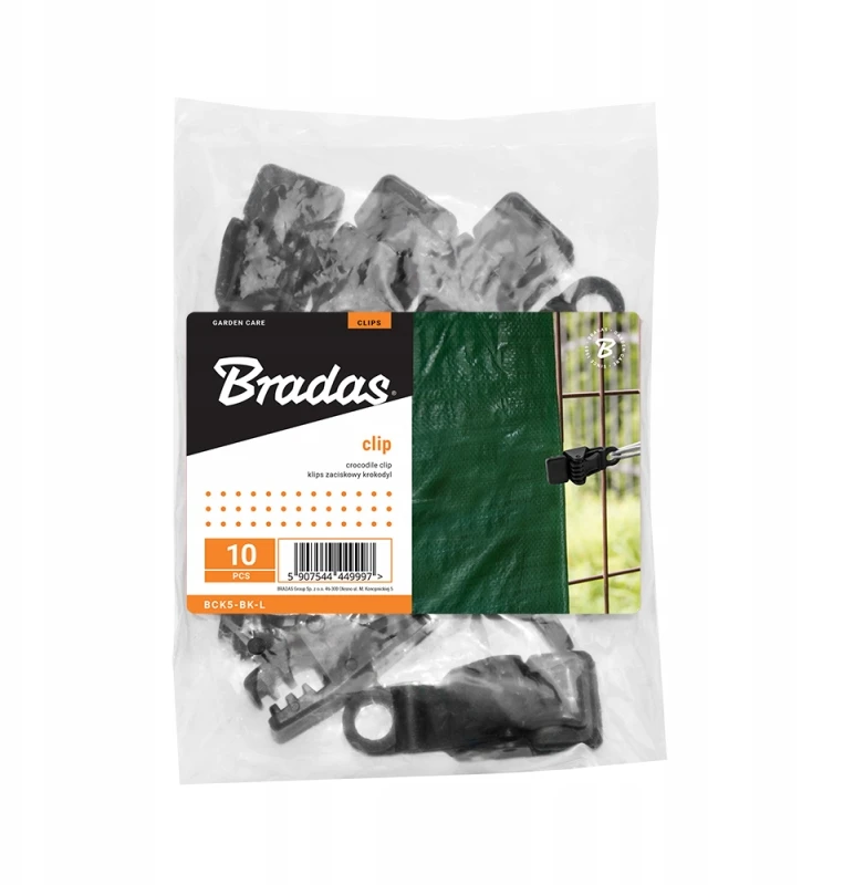 Krokodilo formos spaustukas Juodas (10 vnt.) BCK5-BK-L