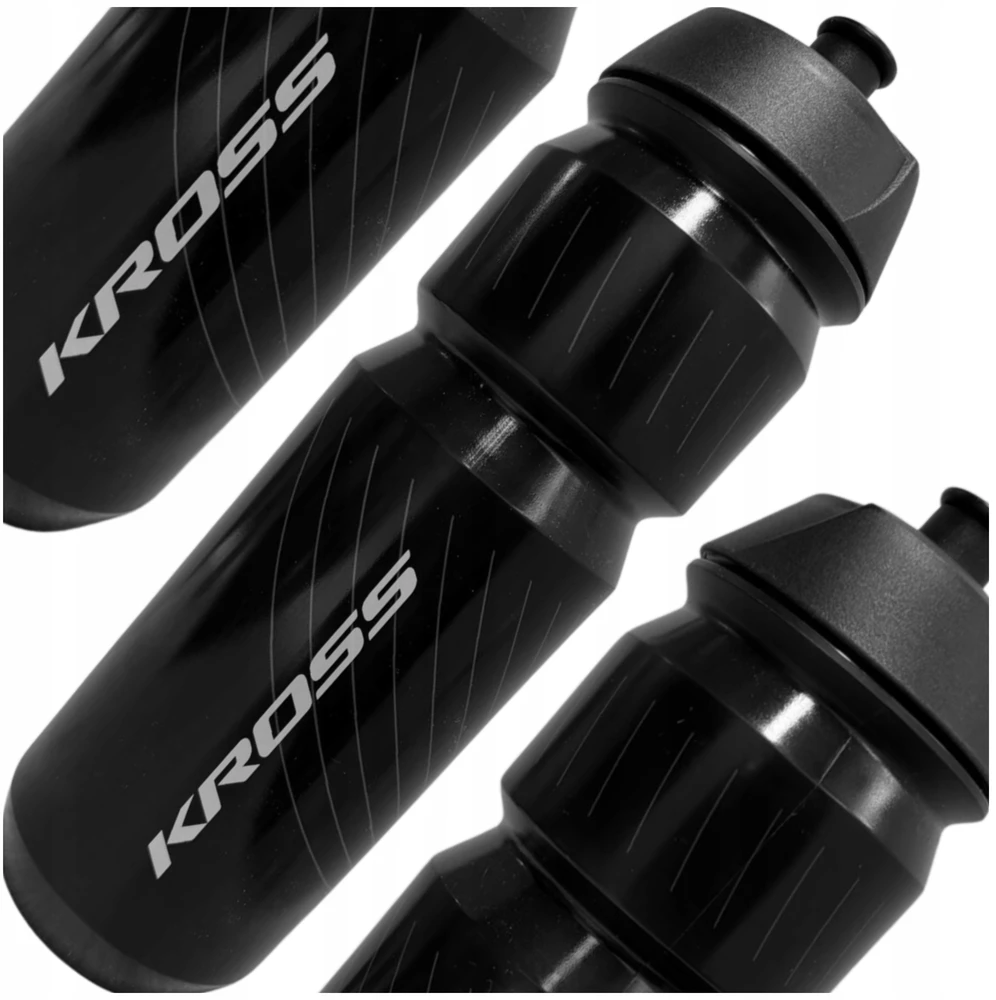 KROSS dviračio buteliukas 750ml su juodu BASKET 2in1 MTB BIKE SET