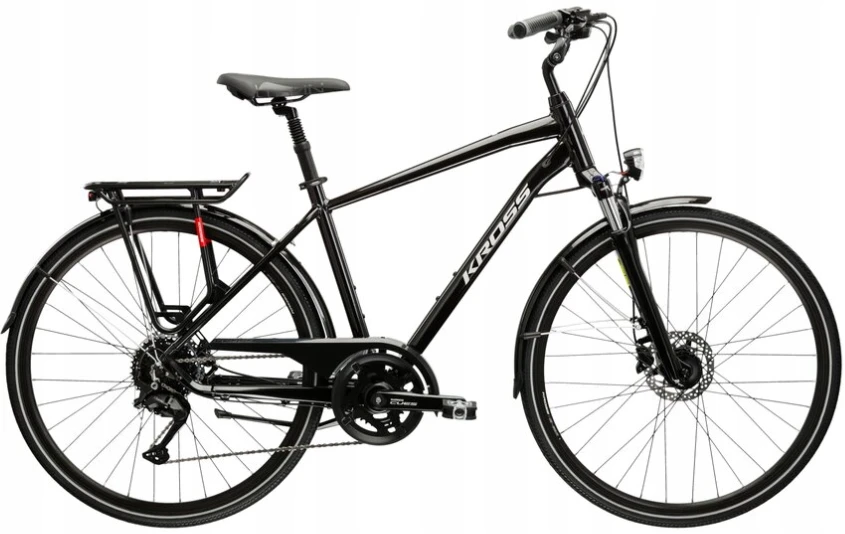 Kross Trans 5.0 vyriškas trekingo dviratis 28 XL (23"), juodos ir pilkos spalvos blizgus