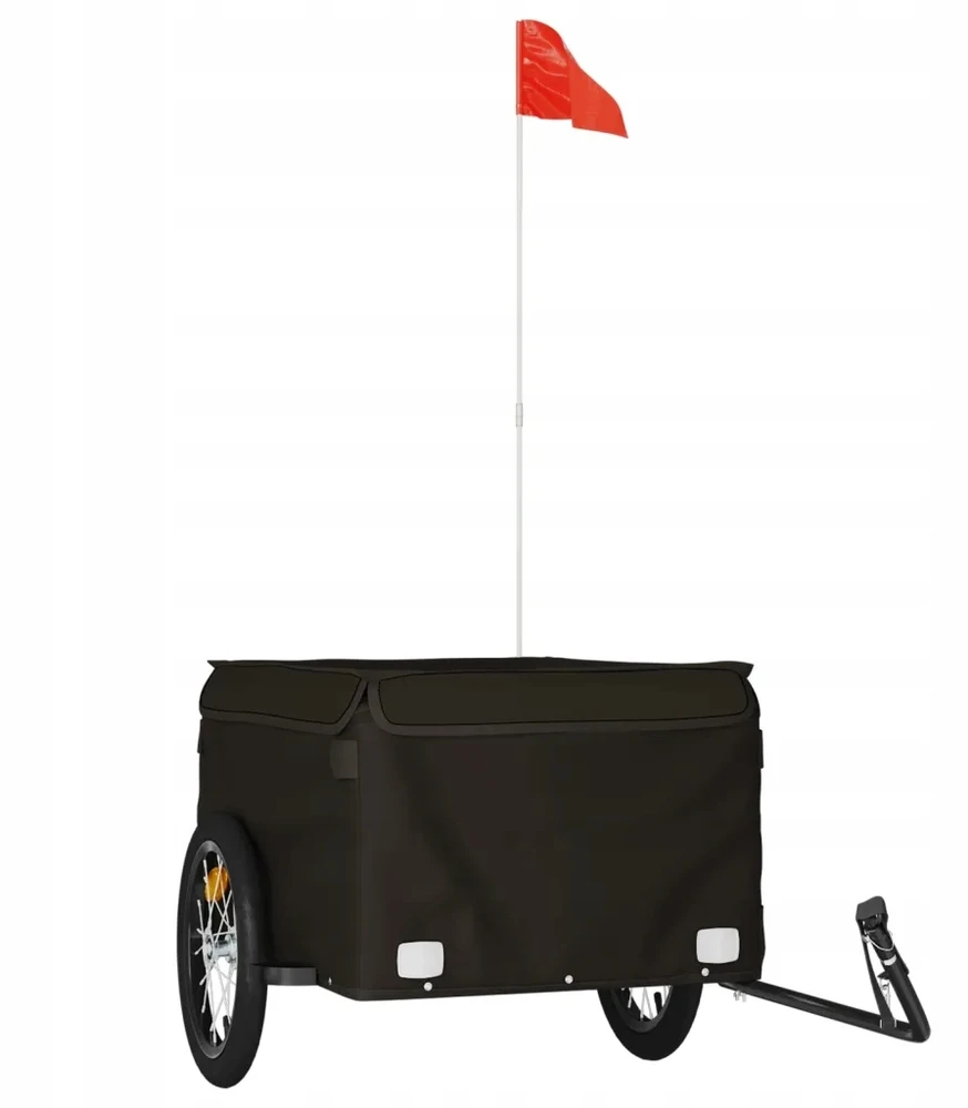 Krovininė dviračio priekaba, juodos spalvos, 45kg, geležis