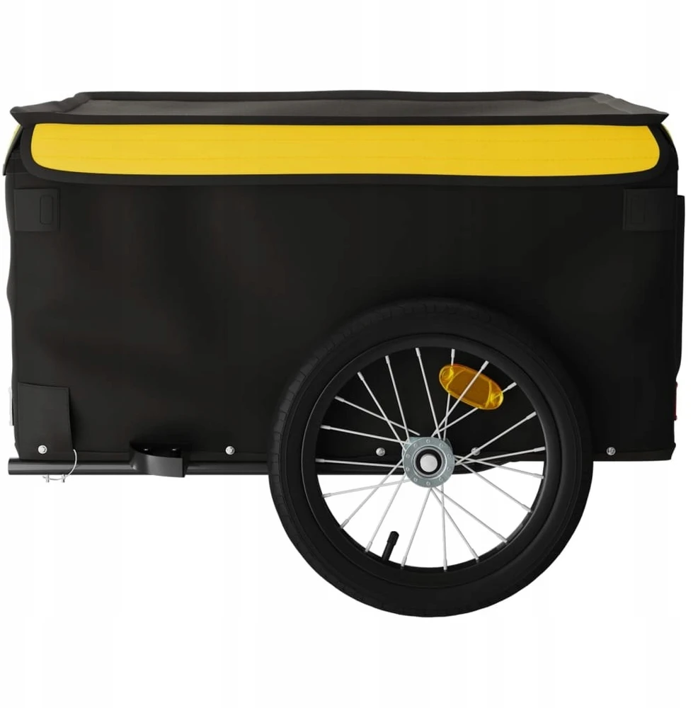 Dviračio priekaba, juodos ir geltonos spalvos, 45kg, geležis