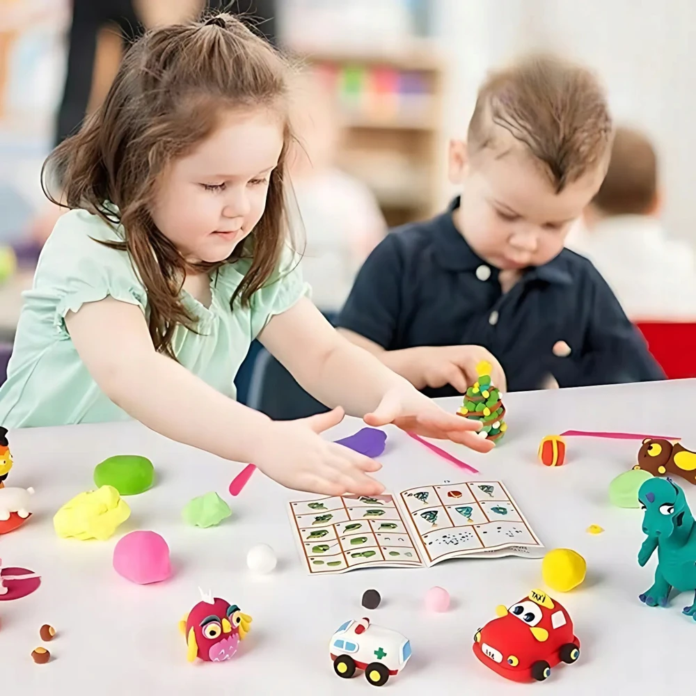 Kruzzel 96 vnt MAGICAL PLASTICINE SENSO POLIMERINIS MOLIS PUTŲ MASĖ VAIKAMS