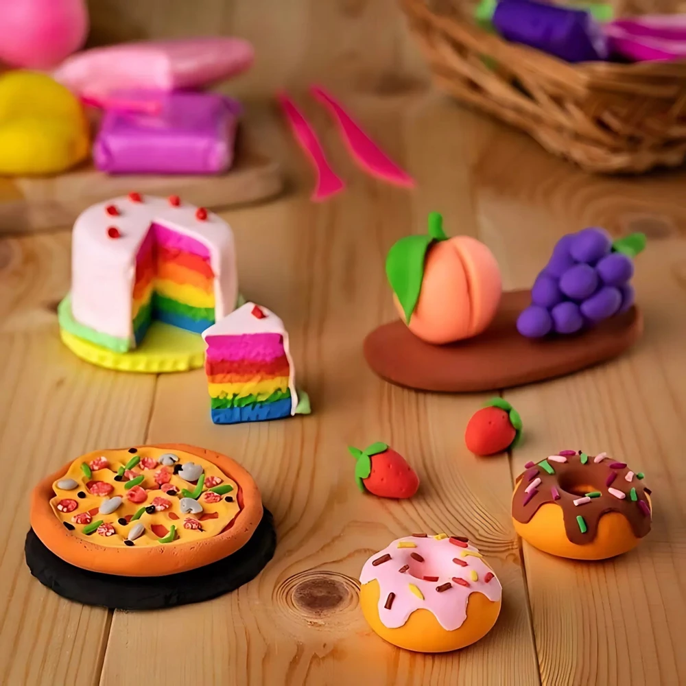 Kruzzel 96 vnt MAGICAL PLASTICINE SENSO POLIMERINIS MOLIS PUTŲ MASĖ VAIKAMS