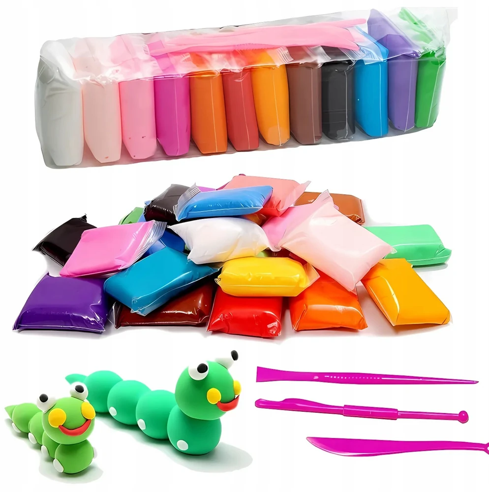 Kruzzel 96 vnt MAGICAL PLASTICINE SENSO POLIMERINIS MOLIS PUTŲ MASĖ VAIKAMS