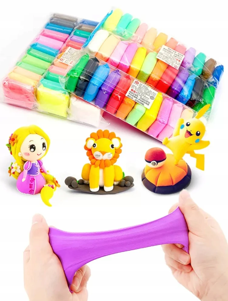 Kruzzel 96 vnt MAGICAL PLASTICINE SENSO POLIMERINIS MOLIS PUTŲ MASĖ VAIKAMS