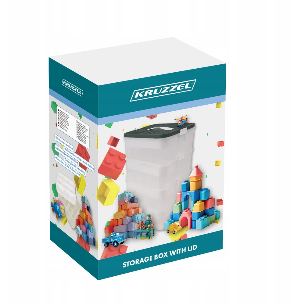 Blokinė dėžė - 4 lygiai Kruzzel 25758