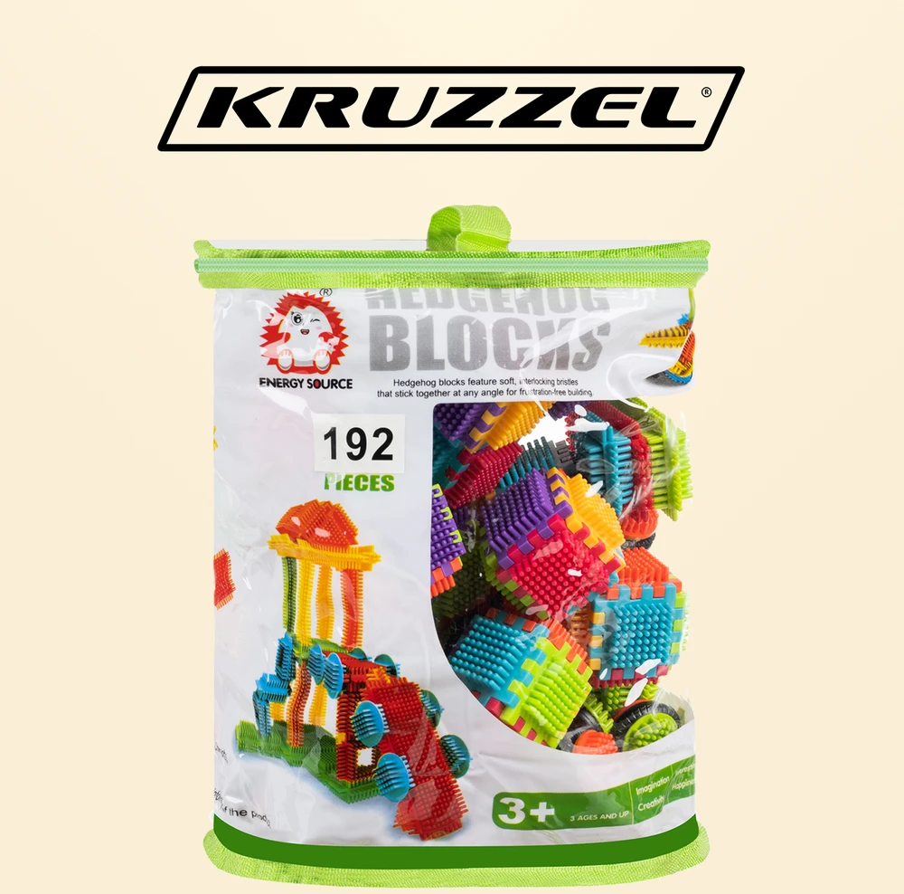 Kruzzel Statybiniai blokeliai - ežiukai 192vnt