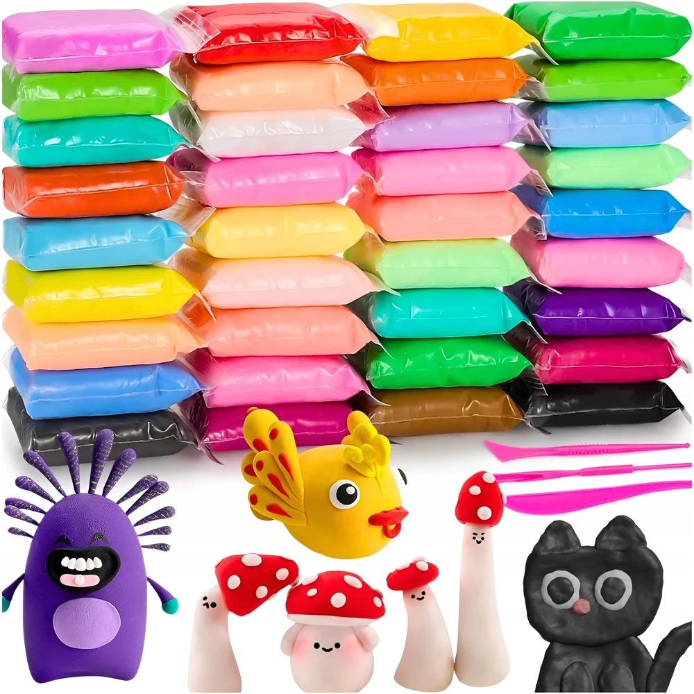 Kruzzel MAGICAL Plastilino SENSO MOLIO POLIMERIO PUTO formelė VAIKAMS 36 vnt.