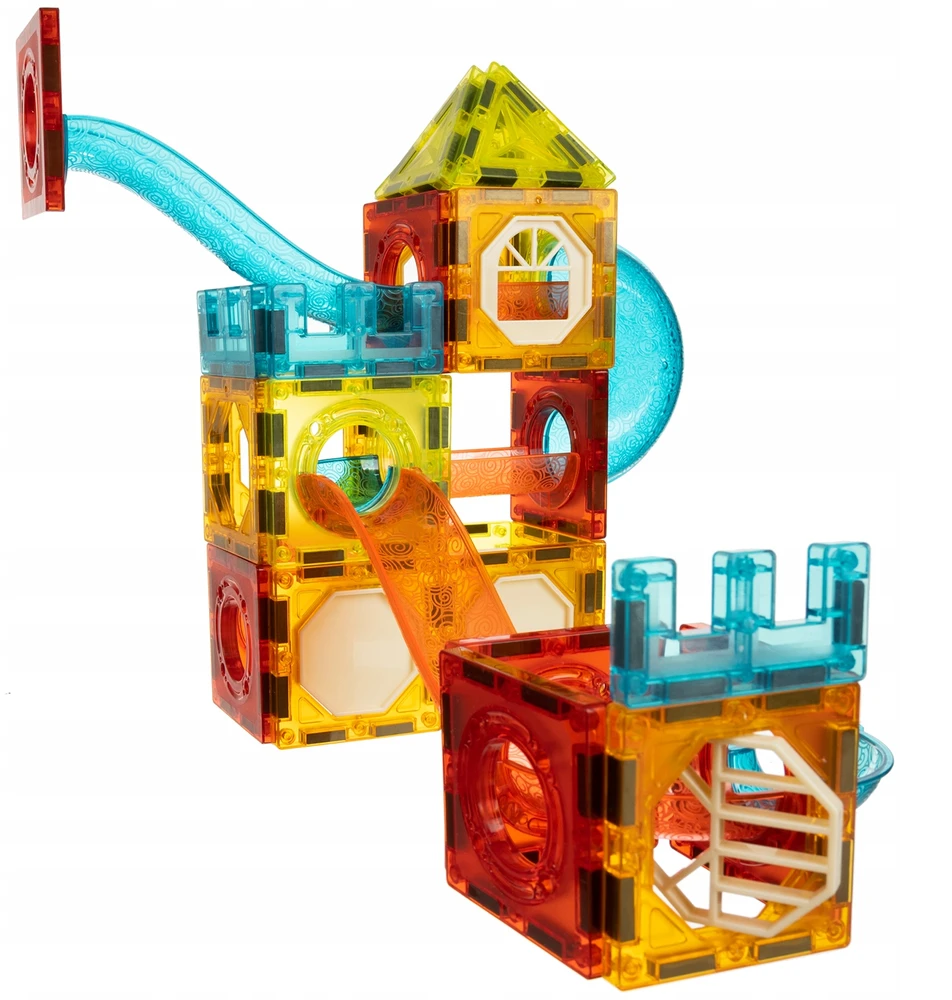 Magnetiniai blokeliai - takelis 75 vnt. Kruzzel 22684