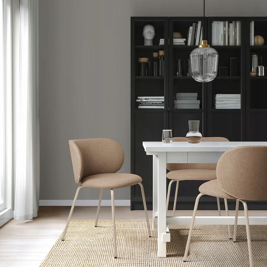 KRYLBO kėdė Ikea 55 x 51 x 75 cm smėlio spalvos valgomojo kėdė