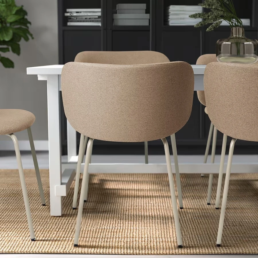 KRYLBO kėdė Ikea 55 x 51 x 75 cm smėlio spalvos valgomojo kėdė