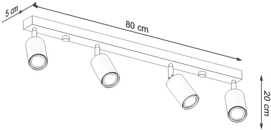 Sollux Lighting Lubinis šviestuvas BERG 4 natūralaus medžio