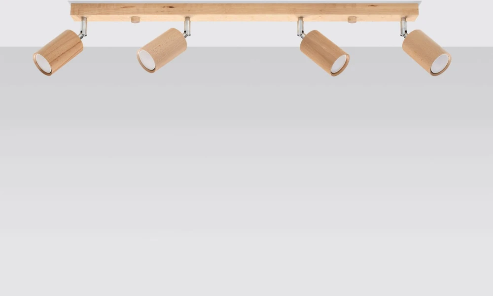 Sollux Lighting Lubinis šviestuvas BERG 4 natūralaus medžio
