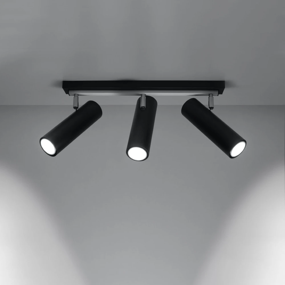Sollux Lighting Sollux Lubinis šviestuvas DIREZIONE 3 juodas