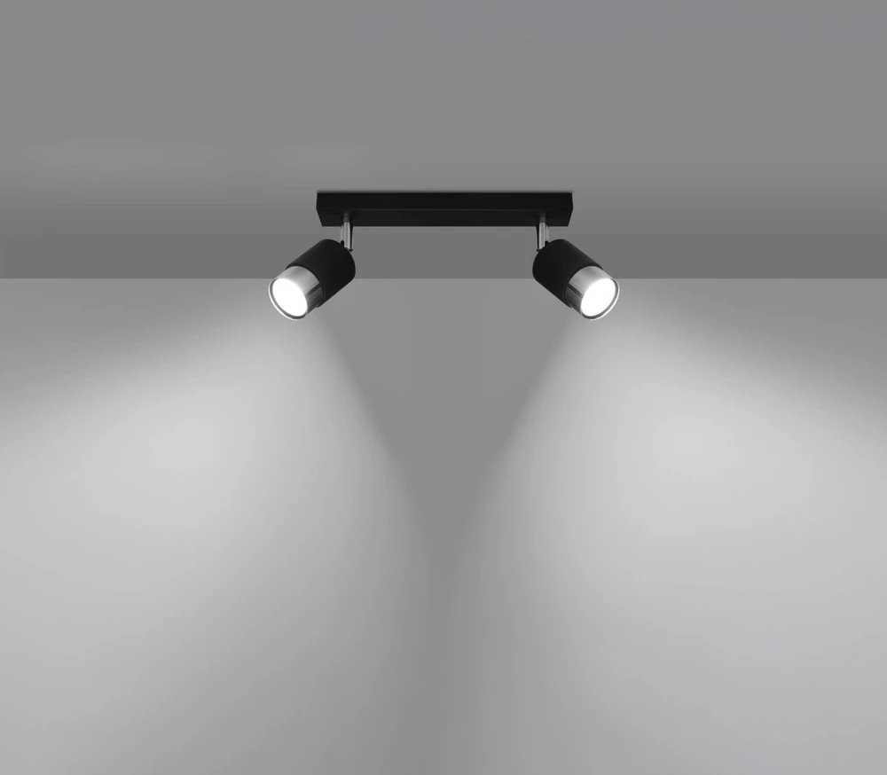 Sollux Lighting Lubinis šviestuvas NERO 2 juodas/chromas