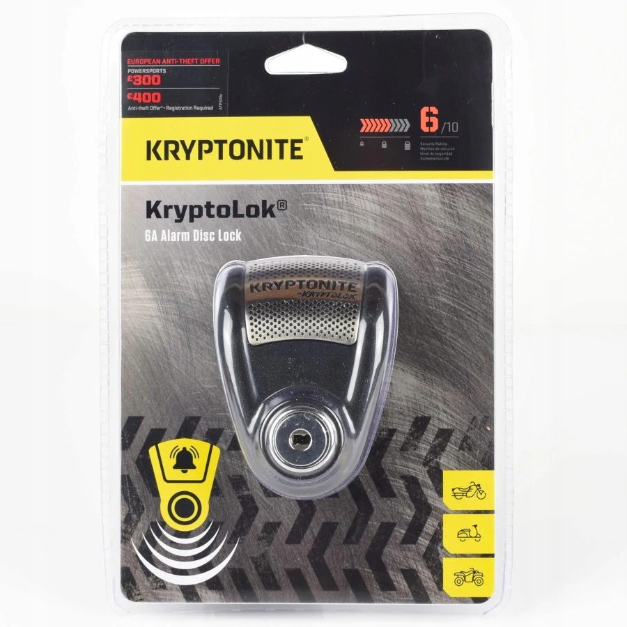 Kryptonite Kryptolok 6a Diskinė Užraktas su 120db Aliarmo