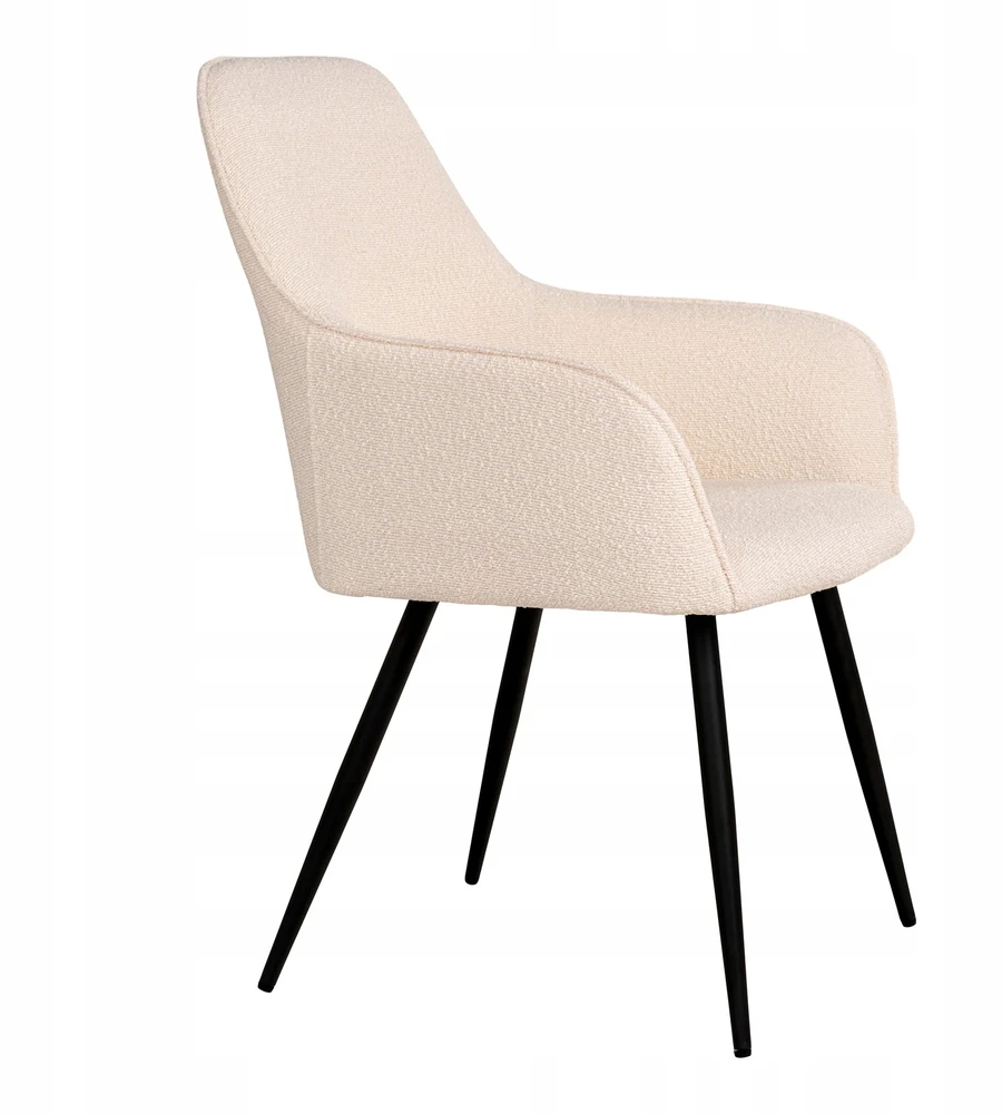 Krzesło do Jadalni su Podłokietnikami Baltas/Juodas SCANDI HARBO HOUSE NORDIC