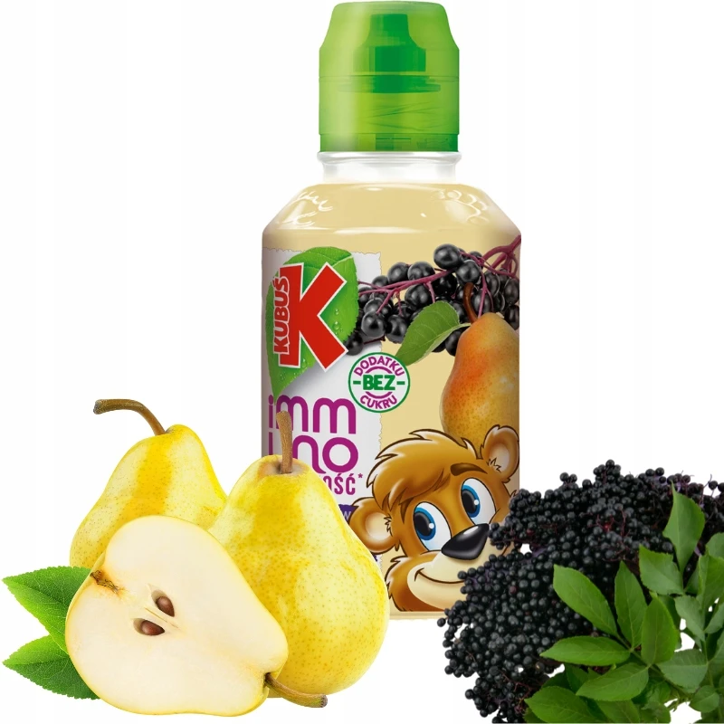 KUBUŚ IMMUNO SUICE Immunity Obuolys Morkos Juodasis Šeivamedžio uogos KRIAUŠYS ACEROLA 200ml