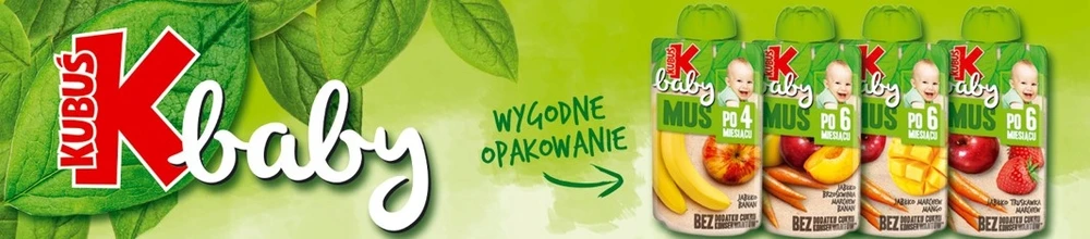 Kubuś Mikė Baby MUS obuolių braškių morkų 9x