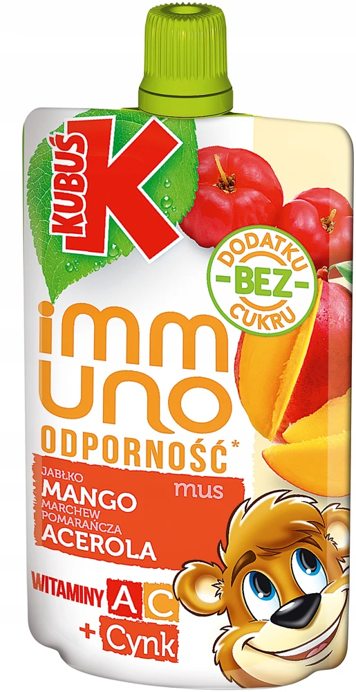 Kubuś Mikė Fruit Mousse mišinio rinkiniai, puikiai tinkantys mokyklos darželio užkandžiams