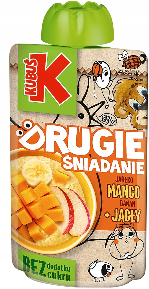 Kubuś Mikė Fruit Mousse mišinio rinkiniai, puikiai tinkantys mokyklos darželio užkandžiams