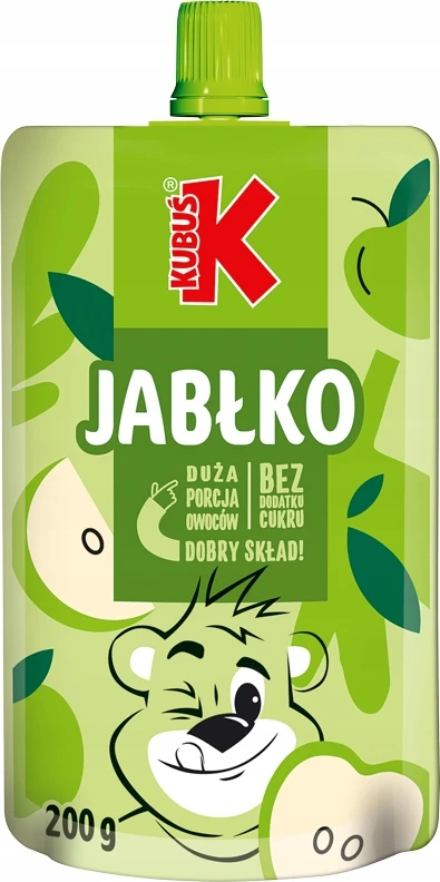 Kubuś Mikė Jabłko vaisių putėsiai, dėžutė 10x 200g