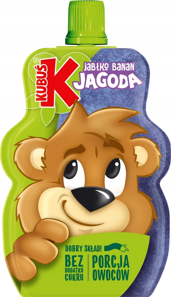 Kubuś Mikė mėlynių obuolių bananų putėsiai 12x100g