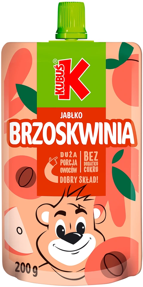 Kubuś Mikė Obuolių-persikų putėsiai 200 g x 10 vnt