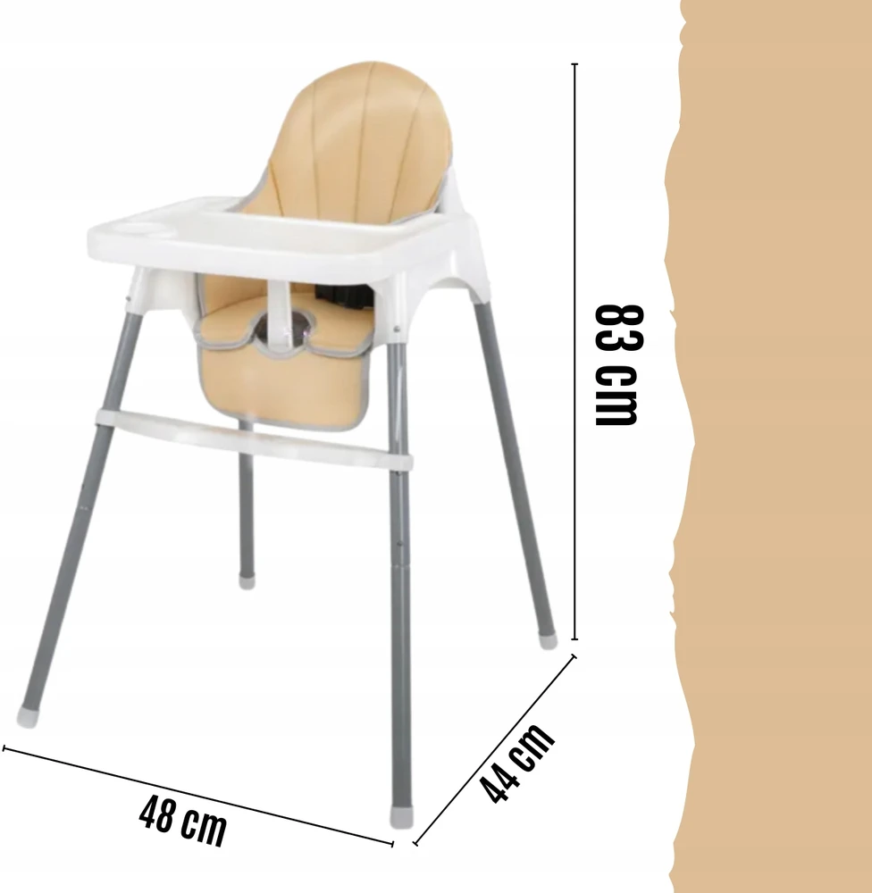 KŪDIKIO MAITINIMO KĖDĖ 2 viename KĖDĖ su padėklu + diržais + atrama kojoms