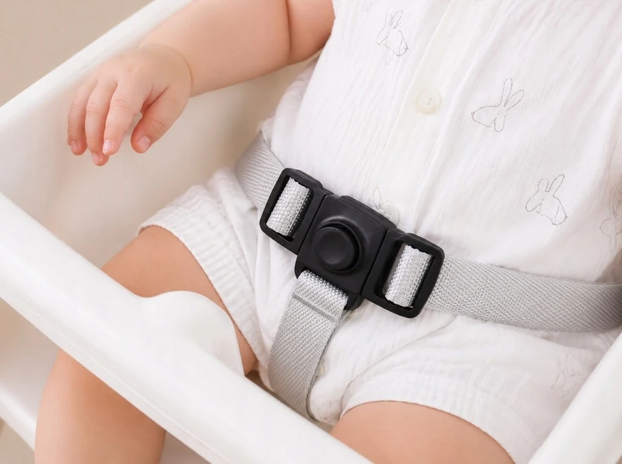 KŪDIKIO MAITINIMO KĖDĖ 2IN1 KĖDĖ, BALTOS SĖDYNĖS + DIRŽELĖLIAI