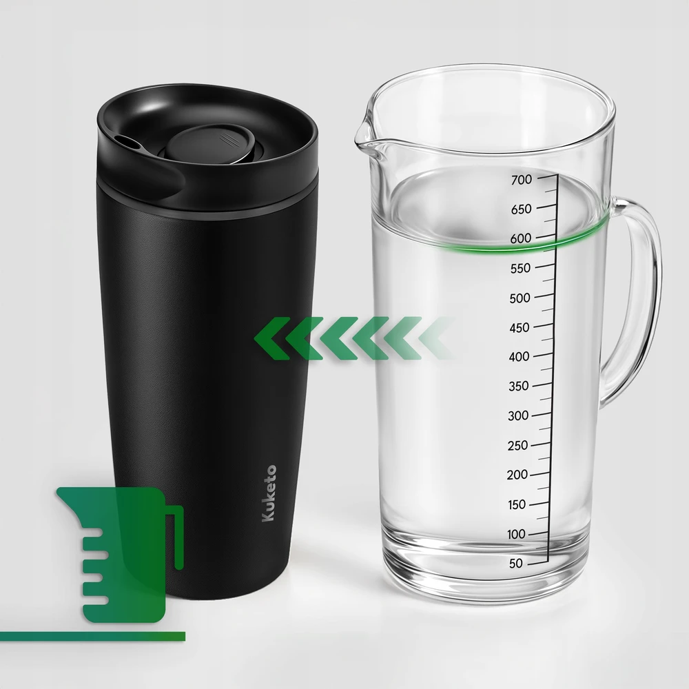 Kuketo TERMINIS puodukas kavai, ARBATA THERMAL AUTOMOBILIUI, DIDELIS, nepralaidus, 580ml