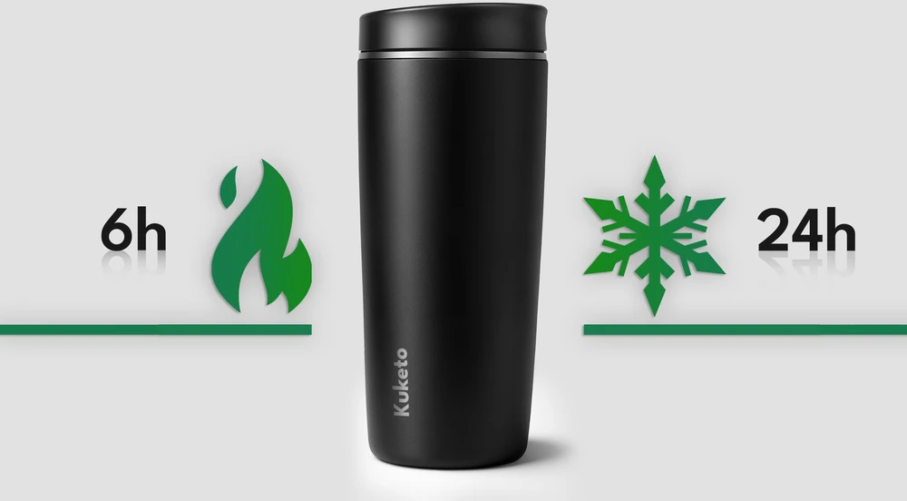 Kuketo TERMINIS puodukas kavai, ARBATA THERMAL AUTOMOBILIUI, DIDELIS, nepralaidus, 580ml