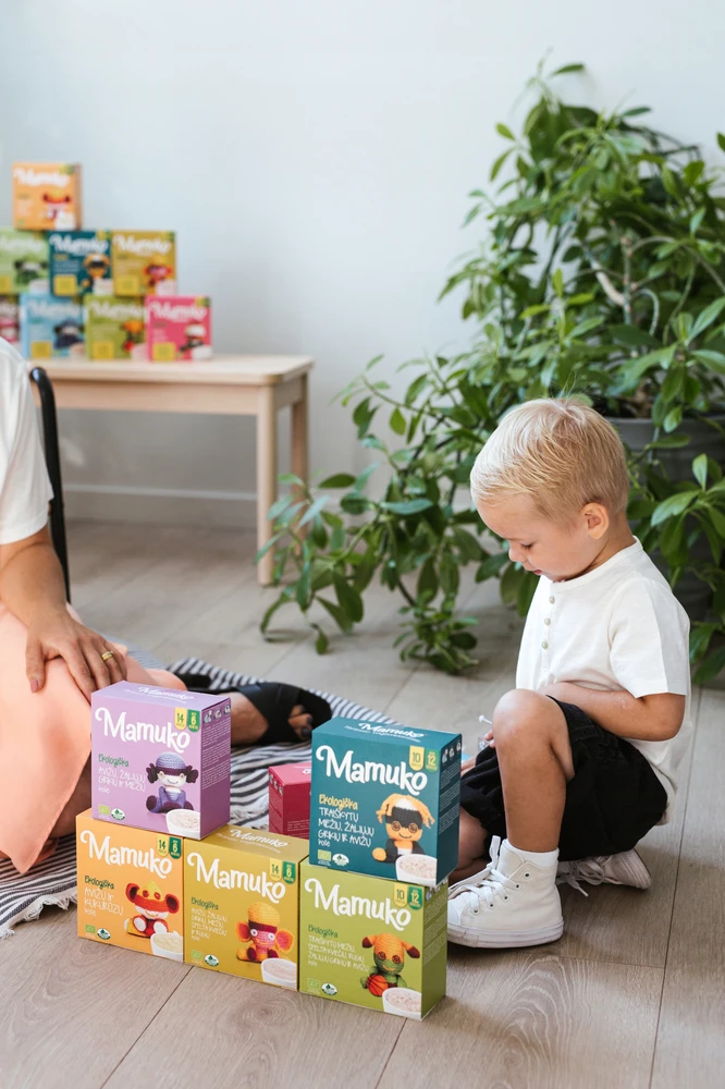 Kukurūzų avižų košė iš ekologiškų ES ūkių vaikams Mamuko 6m+