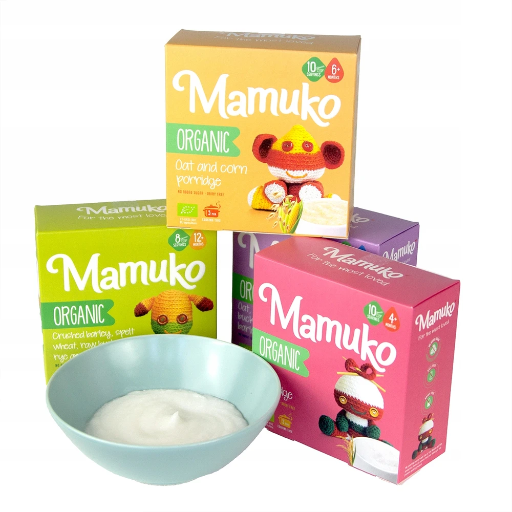 Kukurūzų avižų košė iš ekologiškų ES ūkių vaikams Mamuko 6m+