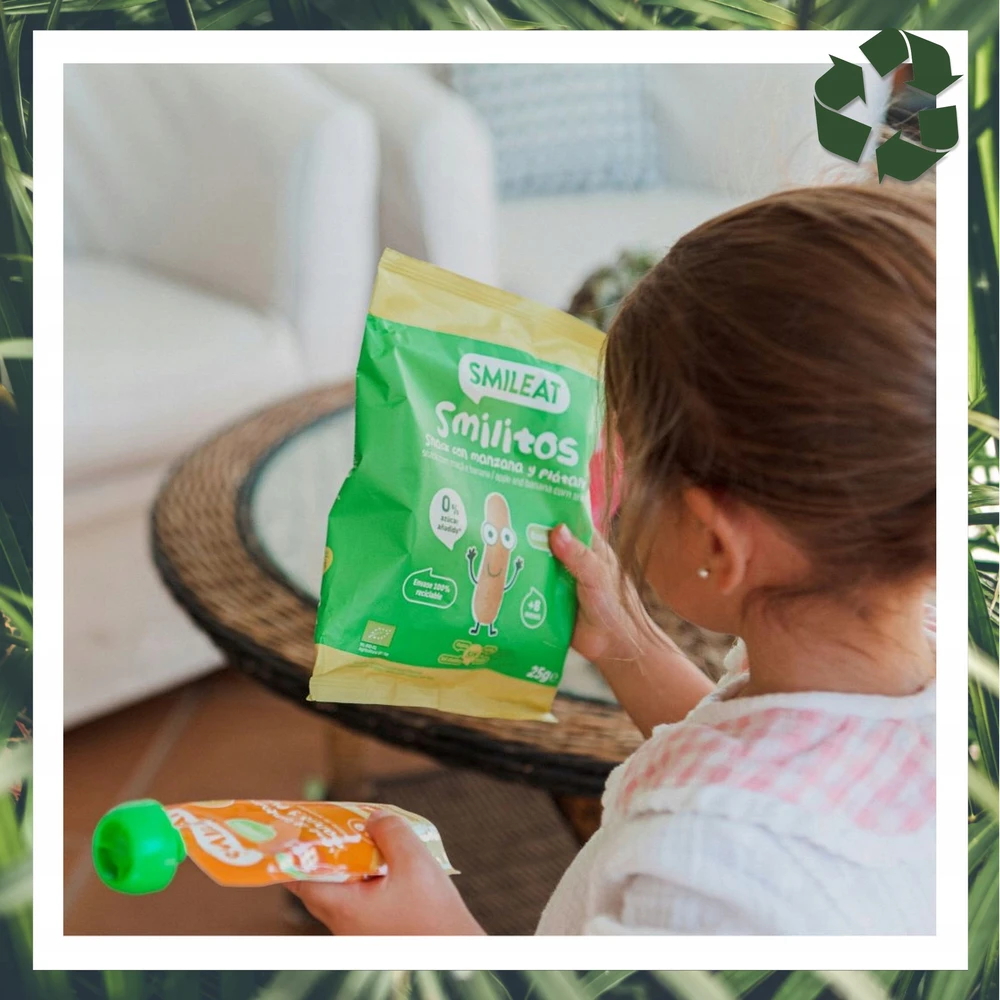 Kukurūzų traškučiai be cukraus obuolių bananai 8 mėn. 25g BIO Healthy Smileat