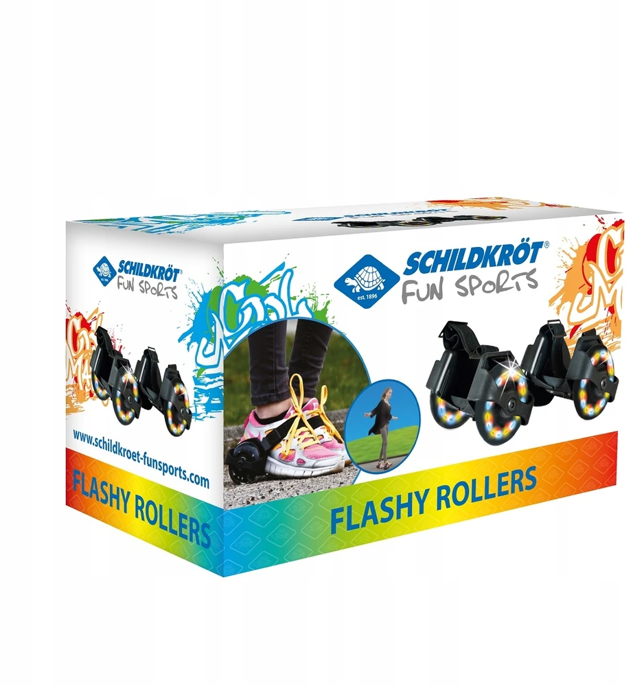 Kulniniai riedučiai Schildkrot Flashy Rollers, 3 LED, 70 mm PU ratukai