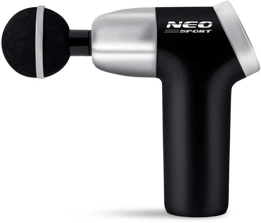 Kūno masažo pistoletas NS-500 Neo-sport, juodas, 8 antgaliai