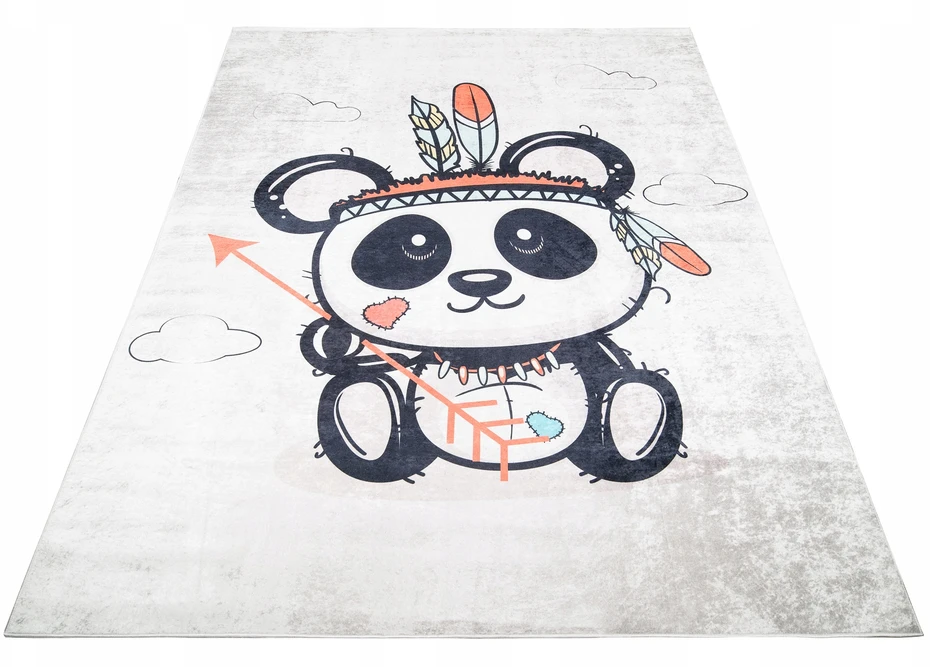 Kupdywan DYWAN ANTYPOŚLIZGOWY PRANIA Panda Indianin 120x170